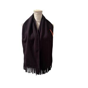 Black Fringe Trim Scarf Wrap Thick Neck Warmer Fall Winter Acessory
